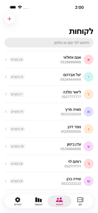 תורלי — מסך לקוחות